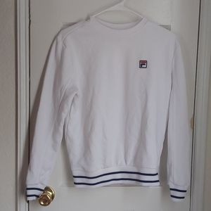 Long Sleeve White Fila Shirt